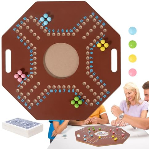 Wooden Bead Game - 29.8cm Board Game | Bead Chess Folding Puzzle Strategy Gãme for Children from 3 Years & Adults, Wóoden toy Thinking Gãme Educational Toy Travel Board Games Set, Family Fun Colorful