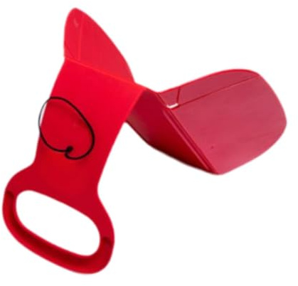 mophrati Flexibler Schneeschlitten für Kinder und Erwachsene, leichte Grasrutsche, Schneeschlitten, Rodel, Geschenk für Winterfeste, Rot