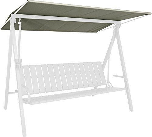 ANGERER Sonnendach für Hollywoodschaukel Draltex Taupe, 210 x 145 cm | passend für viele 3-Sitzer Hollywoodschaukeln, Schaukeldach Made in Germany, robuster & waschbarer Stoff + Dachstangen