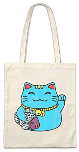 Urban Backwoods Maneki Neko III Hipster Bag Beutel Stofftasche Einkaufstasche