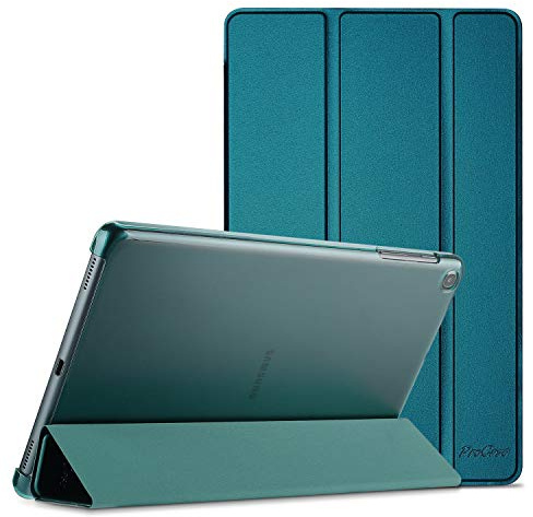 ProCase Hülle für Galaxy Tab A 10.1 2019 (T510 T515 T517), Ultra Dünn Leicht Smart Case, Leichte Stand Schutzhülle Shell mit Translucent Frosted Rückhülle -Teal