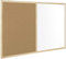 KAV Tableau blanc et tableau en liège (2 en 1) avec cadre en bois | Tableau d'affichage mural et effaçable à sec pour bureau, école, maison (300 x 400)