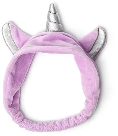 Legami - Haarband, Me Time, 24,5 x 11 cm, Polyester, Einhorn-Design, zum Sammeln von Haaren, Make-up, Gesichtsbehandlung, weiches Stirnband