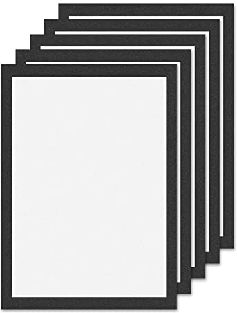 eMagTech 5 STÜCKE A4 Magnetische Anzeigerahmen PVC Selbstklebend Dokument Bild Poster Schilder Halter für Büro Wand Tür Kühlschrank Restaurant Supermarkt