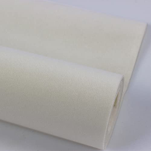 HARICSET 150 cm Breit Bastelfilz Selbstklebend Kinder Vliesstoff Stoff Filzplatten zum Filzuntersetzer Basteln Nähen DIY Patchwork Verkauft von 1m(Size:1.5 * 8m,Color:hell beige)