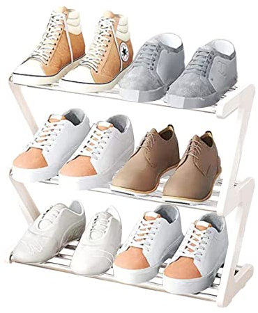 3-Stöckiges Kleines Schuhregal - Mini-Organizer, Stabil Und Schmal, Für Schrankeingang Und Flur - Schnelle Montage, 43 x 19 x 35 cm