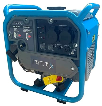 IMLEX Stromerzeuger IM-INV2000 - Benzin Generator 2000 Watt Maximal - 5L Tank mit Füllstandanzeige, 230V Steckdosen - Leiser, Robuster Antriebsmotor, Überlastschutz