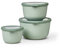 Mepal Multischale Cirqula Round 3-teiliges Set - Mikrowellen Geschir - Geignet als Aufbewahrungsbox, Kuhlschrank, Gefrierschrank & Mikrowellengeschirr - 500 ml, 1000 ml & 2000 ml - Nordic sage