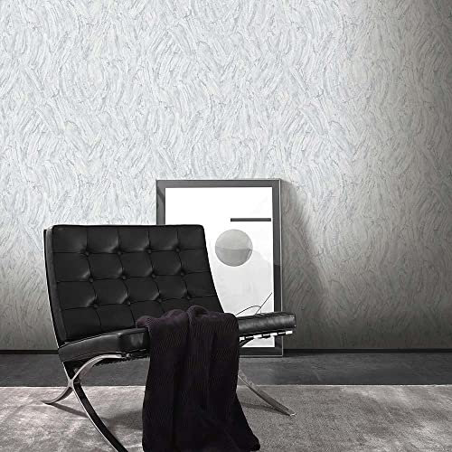 Erismann 10301-31 Papier peint intissé à paillettes Gris clair Aspect plâtre Structure