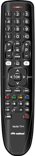 Meliconi | telecomando universale GUMBODY FACILE TV+ | corpo in gomma, compatibile con la quasi totalità delle TV in circolazione.