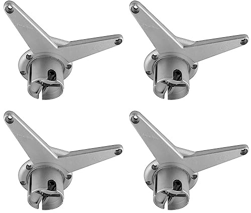 camar Tischbeinbefestigung oben für 60mm Tischbeine, Befestigung für Tischplatten, Aluminium 4 Stück
