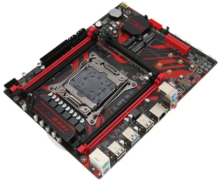 Dpofirs Carte Mère X99 LGA 2011 V3 PC Mémoire DDR4 4 Canaux avec LAN Gigabit RTL8111G pour Jeu et L'exploitation Minière