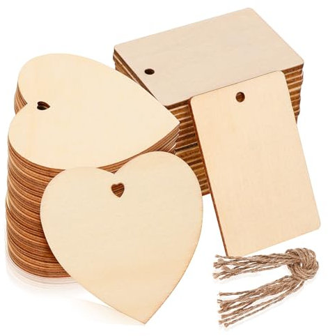 Cabilock Unvollendete Holzscheiben DIY Blanko-weihnachtsanhänger Aus Holz Unbemalte Holz Kreise Mit Löchern Für Graffiti-bastelarbeiten Und Weihnachts-zeichenanhänger