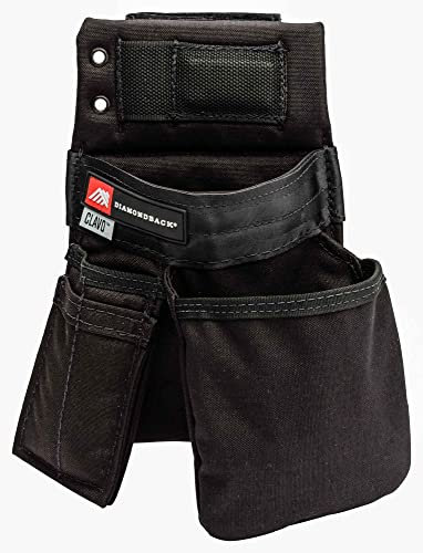 Diamondback Clavo Pouch – Kleine Werkzeugtasche mit 2 Taschen, 3 Steckplätzen & Magnet – Ideal für Werkzeuggürtel für Männer & Frauen in Zimmerei & Installation – Modulare Werkzeuggürteltaschen rechts