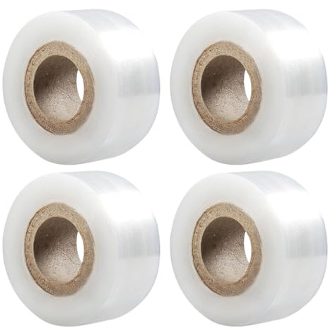 FKWKUW 4 Stück 120M*3Cm Veredelungsband Pfropfband, Transparentes Selbstklebend Pflanze Band Biologisch Abbaubare Dehnbare Moisture Barrier Bänder Baumschule Floristik Pflanze Obstbäume Reparatur Bänd