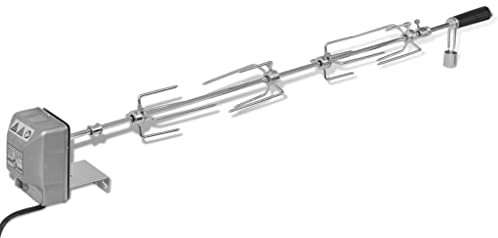 INLIFE Broche à rôtir avec Moteur 1000 mm AcierMaison & Jardin,Arts de la Table & Arts culinaires,Électroménager de Cuisine,Rôtissoires-6.34 lb-37614