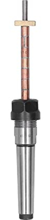 Mandril de Pluma para Torneado de Madera de con Centro Giratorio para Máquinas de Torno, Portabrocas y Cono Morse n.° 2, Acero Inoxidable Altamente Duradero, Ideal para