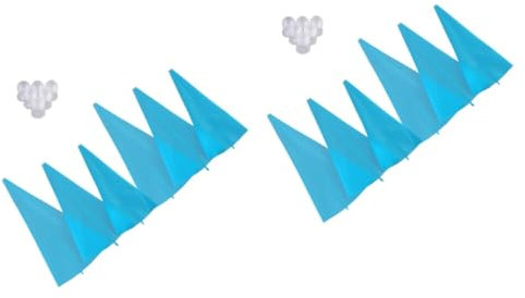 PRETYZOOM 2 Set Di Sacchetti Per in Silicone Riutilizzabili in Plastica Pp Per Decorazioni Di Torte E Biscotti 6 Pezzi*2