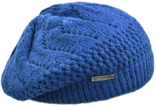 Melegari Strickmütze | Pranevoso Baskenmütze | Wolle und Alpaka Mix | Wollstrickfutter | Damen Mädchen | Herbst / Winter