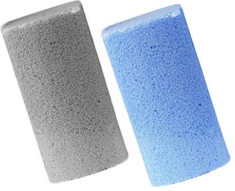 Piedra Pómez para Pies 2 Piezas 13,5x6x3,5cm de Vidrio | Elimina Células Muertas y Callos, Formato para Cuidado de Adultos, Uso Cómodo en Planta y Talón