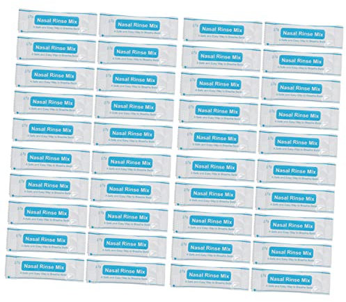FRCOLOR Bustine Di Sale Nasale 80 Pezzi Miscela Per Lavaggio Nasale Istantaneo Solubile Salina Confezionata Singolarmente Per Pulizia Quotidiana e Uso Professionale