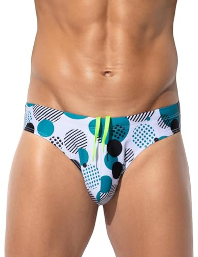 Casey Kevin Badeslip Herren Badehose Slip Kurz Print Schwimmhose | Schnelltrocknend mit Tunnelzug, Wassersport Schwimmhose, Swimming Slip, Schwimmwear, Für Strand Pool Schwimmen Surfen Urlaub