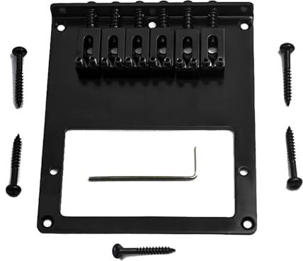 DIAO79NI Moderne Humbucker Telecaster Bridge, 51,5 mm Saitenabstand, kompatibel mit Humbucker-Tonabnehmer (schwarz)