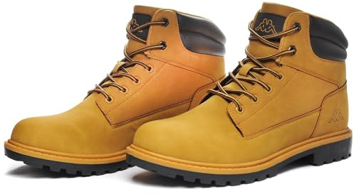 Kappa Logo Fillmore MD Sneaker, Scarpa da Skateboard Uomo, Yellow Tan-Brown Dk, 46 EU