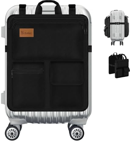 Yotako Organizer per bagagli per valigia o borsa a mano con 7 tasche portaoggetti, custodia per laptop da 16 pollici con manico e cinghie regolabili, adatta per valigie da viaggio da 20 a 30 pollici