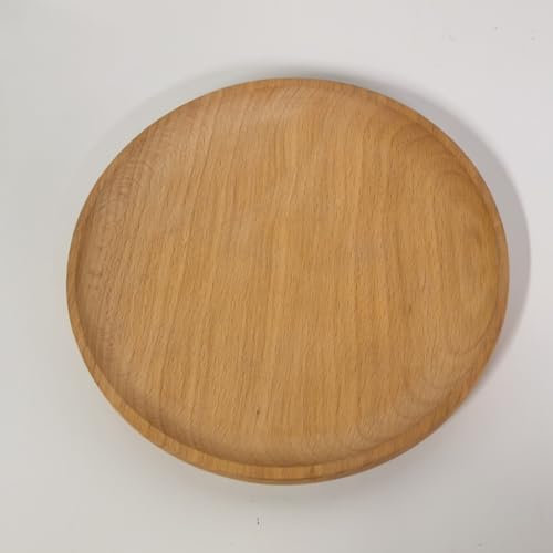 Vaciabolsillos, Bandeja Decorativa de Madera para Llaves, Cartera, Reloj, Joyas, Bandeja Redonda de 15 x 15 cm, Bandeja clásica para recibidor, Dormitorio, baño, mesita de Noche