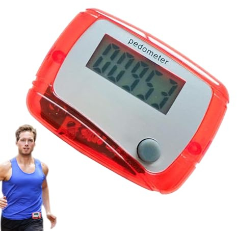 Kalorienzähler, Schrittzähler zum Gehen, digitaler LCD-Schrittzähler, Tagesziel-Monitor für Sport, Reisen, Abenteuer, Schwimmen, Indoor-Workout, Wandern, Senioren, Outdoor