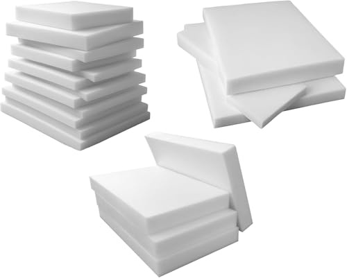 Dazzle Collection Pack of 2 High Density Firm Foam for Cushions Cut to Any Size For All type of Foam Seating Bench, Stool, Window Seat, Sofa, Chair Pads, Pet Bed Upholstery Use (16” x 16” x 3”)