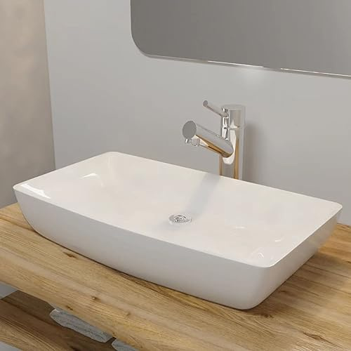 Générique Lavabo rectangulaire Céramique Blanc 71 x 39 cm,Quincaillerie,Plomberie,Équipements sanitaires,Éviers & lavabos,Lavabos,Blanc,16.59 KG,140691