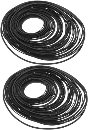 Correas Planas de Caucho para Videograbadora y Dvd 100 Piezas | Ancho 0, 7mm 1mm, Diámetro 40-190mm, Mixtas, para Mantenimiento Técnico, Estable y Resistente al Desgaste