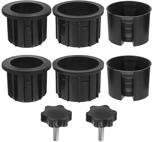 Gadpiparty Support de Parasol de Terrasse en Fer Robuste, 8 Pièces, Accessoires pour Fixation de Parasol D'extérieur, Ancrage Sol pour Jardin, Camping et Plage, Couverture de Mât Facile