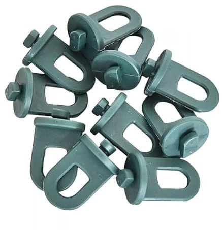 NINMORTH 50 Stück Kunststoff-Gewächshaus-Hänge-Clips, 32 x 20 mm, Gartenpflanzenhaken, Sonnenschutz, Klettergemüse und Blumentöpfe, Grün
