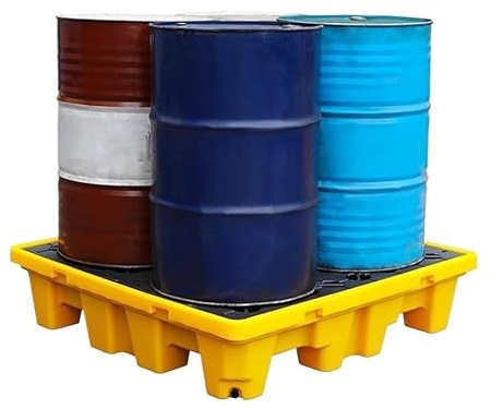 Kunststoffpaletten for die Kellerlagerung, auslaufsichere Öltank-Auffangwanne, Fassauffangpalette, nestbare, abnehmbare Gitterrost-Industrieplattform aus Polyethylen for Farbeimer