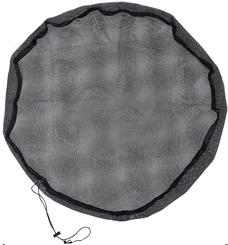 Nvzi Confezione da 2 reti a rete per barili di pioggia, 45 cm, universali, per la raccolta dell'acqua, protezione da foglie e detriti, nero