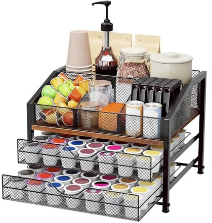 Generico Portacapsule caffè,Contenitore a 3 livelli con cassetti - Portacapsule - Per cassetto, piano di lavoro, armadietto, muro, frigorifero, cucina, bar, caffetteria, scrivania, angolo