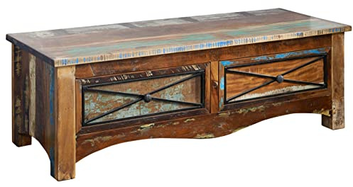 MASSIVMOEBEL24.DE | Garderoben Bank #110 Nature of Spirit 12x45cm Indisches Altholz