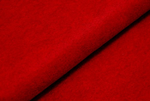 Handicraft Wool/Viscose Felt Fabric Material - Marl RED V21, 1Mtr 100cm x 90cm