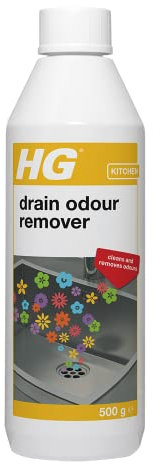 HG Drain Odour Remover - Cleans & De-Odourises Kitchen & Bathroom Sinks, Drains, Toilets & Shower Trays - 0.5kg