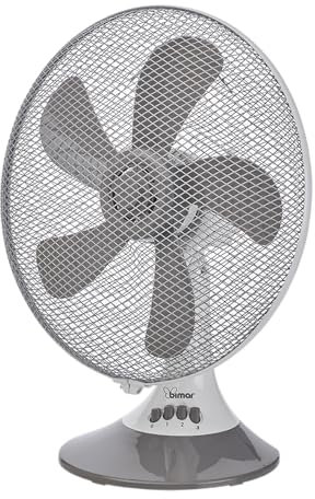 bimar VT433 Ventilatore da Tavolo 40 cm, Ventilatore silezioso,con Selettore 3 Velocità, Elica con 5 con Pale, Orientabile Destra - Sinistra, Inclinazione Regolabile Alto - Basso, Motore 55W