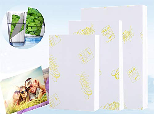Fotopapier Wasserfest Premium Schwergewicht Glänzend Tintenstrahldrucker 260g/qm,100 Blatt,9x13cm
