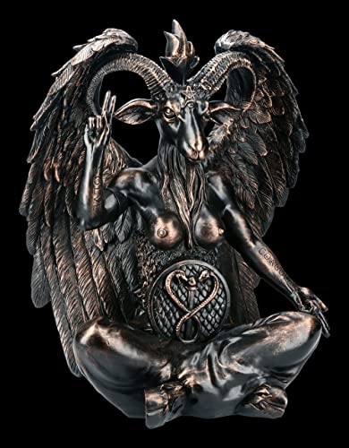 Pacific Giftware Große Baphomet Figur kupferfarben 40 cm - Luzifer Dämon Goat of Mendes Pagan Statue