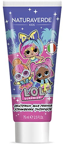 Naturaverde | Kids - L.O.L. Surprise! - Dentifricio alla Fragola per Bambini, Dentifricio Bambini con Formula Delicata, Dentifricio LOL, 75ml