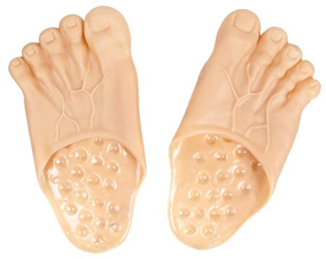 Oyria Divertidas zapatillas de dedo del pie, creativas zapatos gigantes de cinco dedos, simulación zapatillas de dedo gordo del pie, para interiores y exteriores
