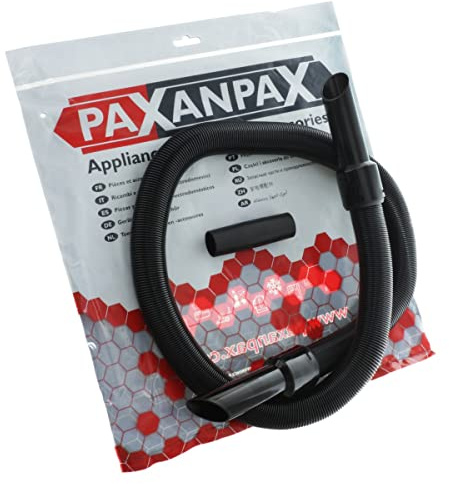 Paxanpax 35-UN-97 Universal Black Vacuum Cleaner Extension Hose (32mm Compatible, Stretches to 6m)