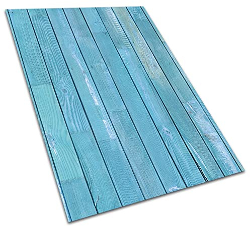 Decormat Teppich Vinyle Außenteppich Wetterfest Blau Outdoor Terassen Gartenteppich Wasserfest 80x120cm - Blau