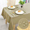 DWCN Khaki Tischdecke 135x180cm Fleckschutz Abwaschbar Tischwäsche Wasserdicht Tischtuch für Esszimmer, Garten, Party, Hochzeiten oder Haushalt